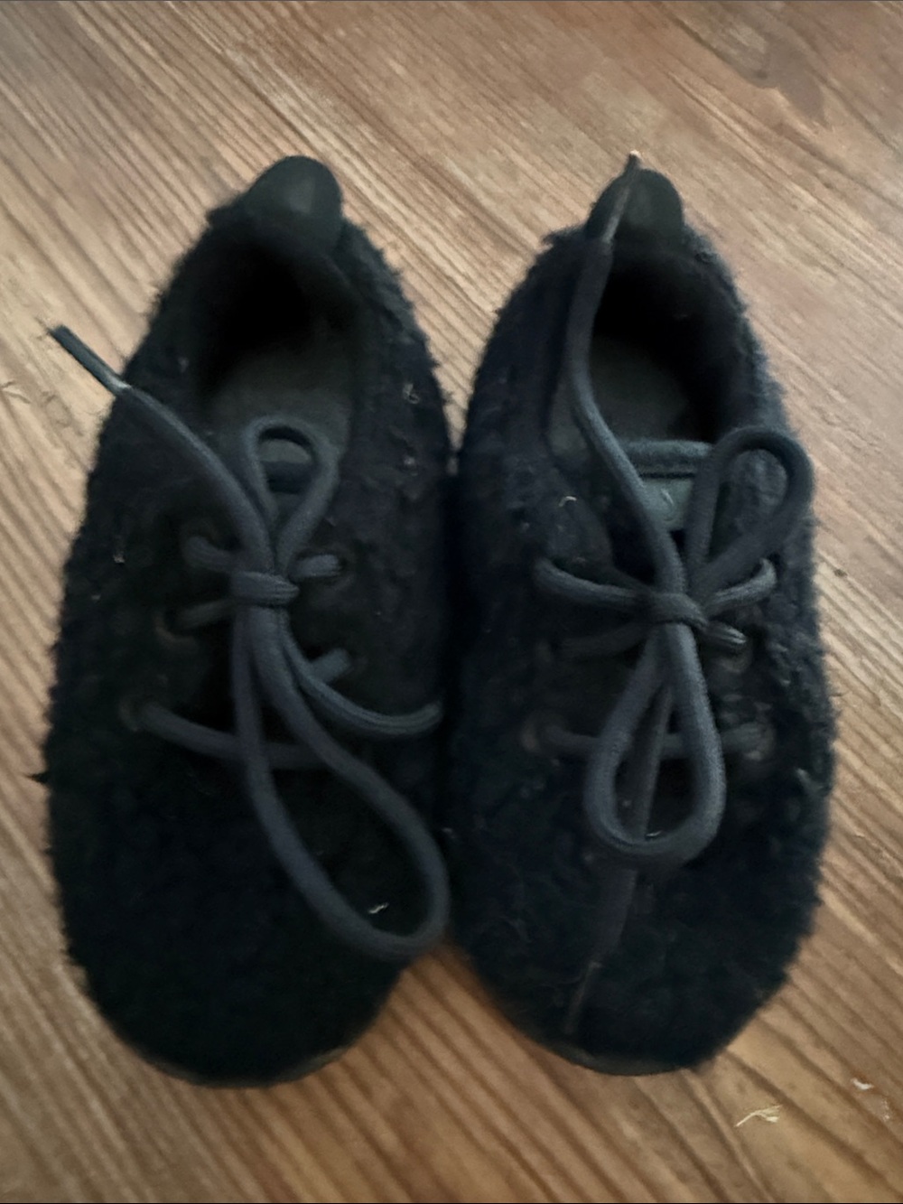 allbirds Kids Black Fuzzy Lace-Up Sneakers